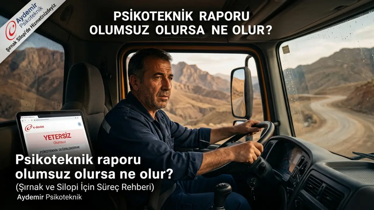 Psikoteknik Raporu Olumsuz Olursa Ne Olur? (Şırnak ve Silopi İçin Süreç Rehberi)
